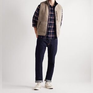 Alex Mill - Reversible Padded Sherpa and Shell Gilet - Neutrals Men’s size large